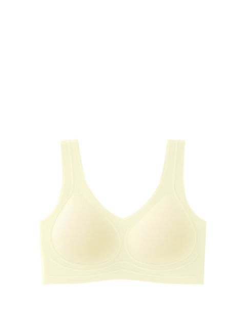 Women Casual Seamless Solid Fixed Cup Bra