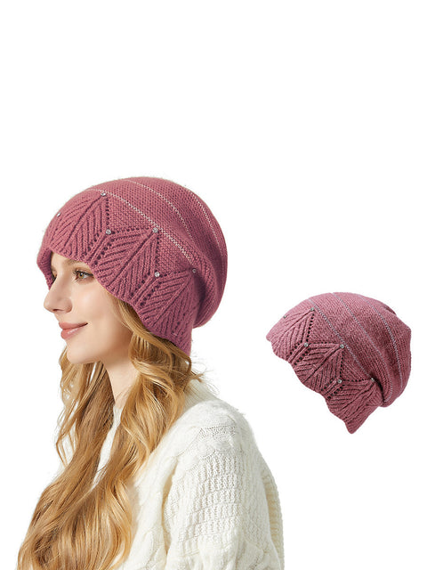 Winter Artsy Soft Warm Rabbit Hair Knit Hat