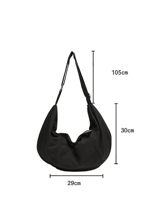 Casual Commute Solid Nylon Crossbody Bag