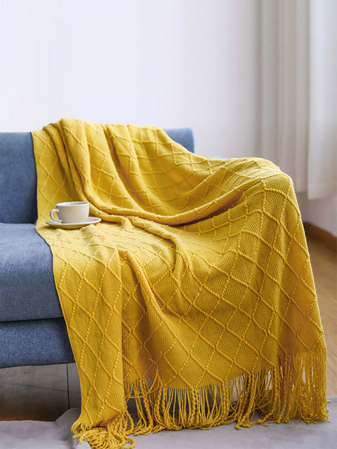 Summer Nap Knited Tassel Sofa Blanket